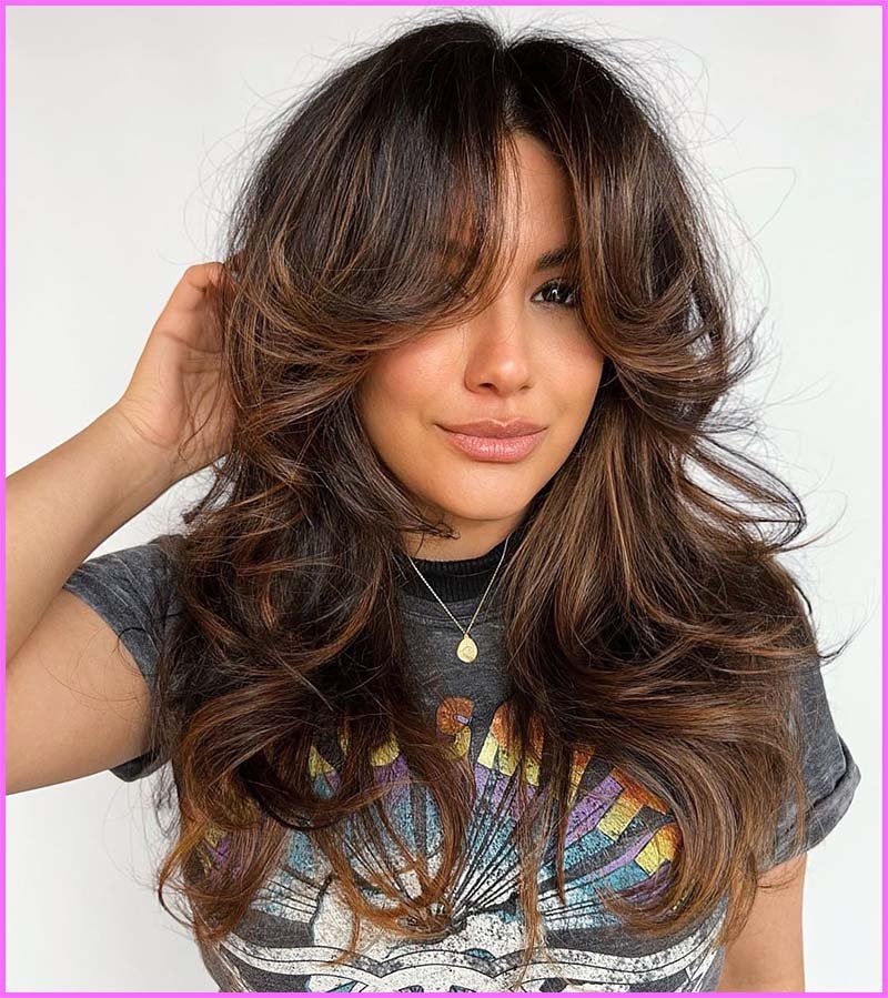 corte de mariposa cabello negro 