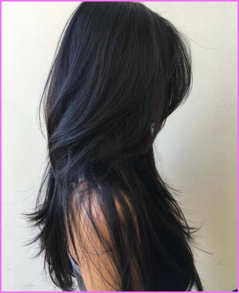 corte de pelo largo en capas degrafilado